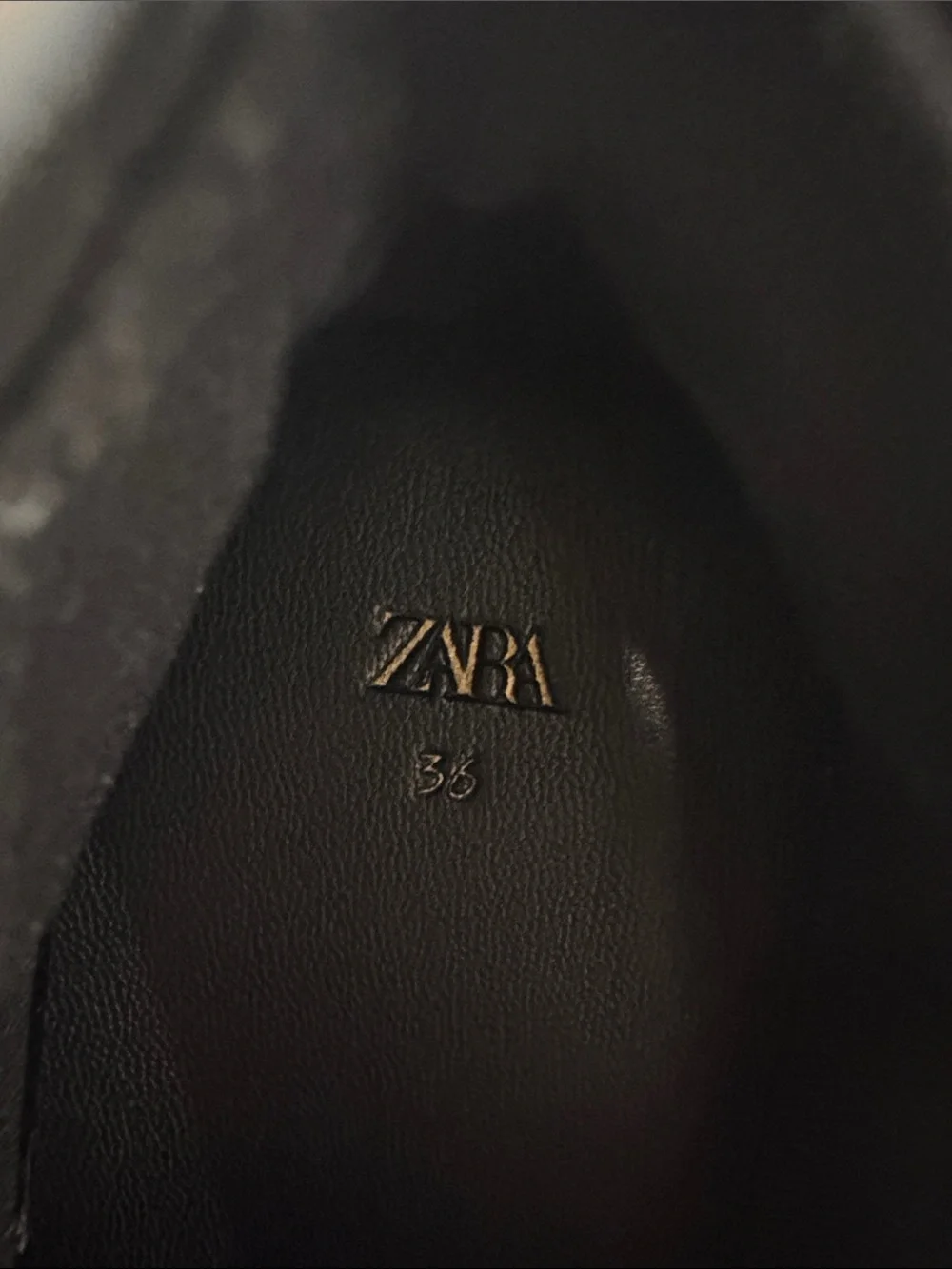 Zara Black Loafers with Gold Bit Detail